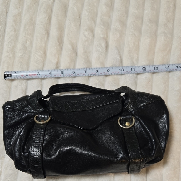 Rebecca Minkoff Black Leather Bag with Silver Accents VINTAGE!!! - Picture 9 of 10